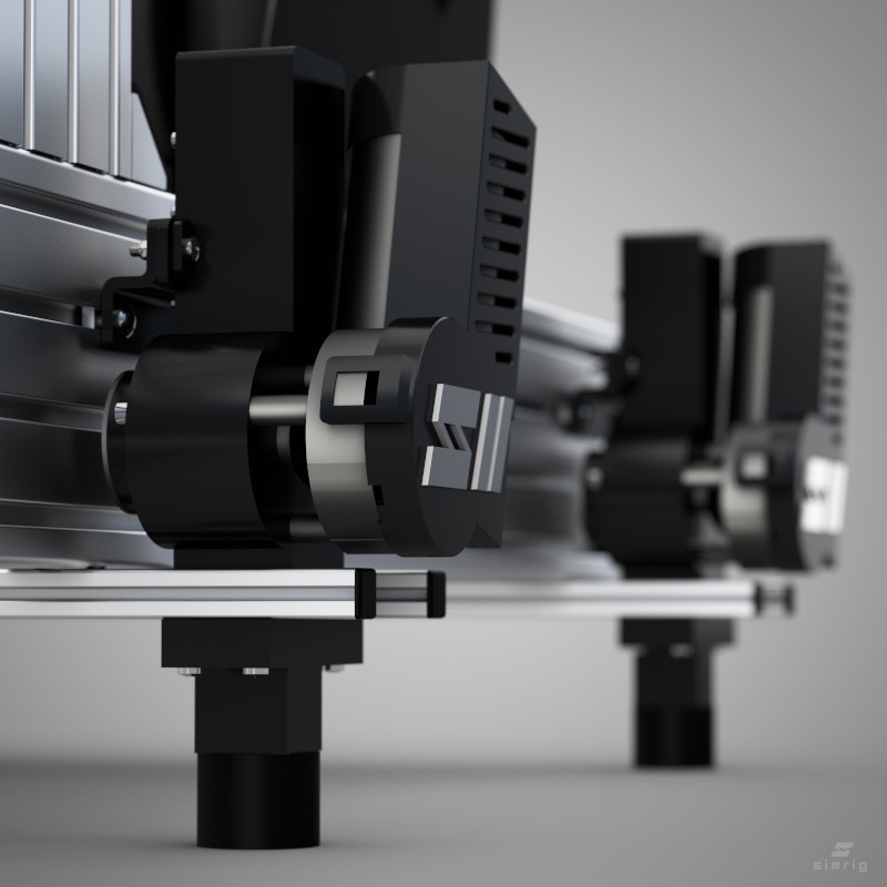 Simrig SR2 with Black 20x20 profiles for 40x80, 40x120, 40x160 (EU cable)