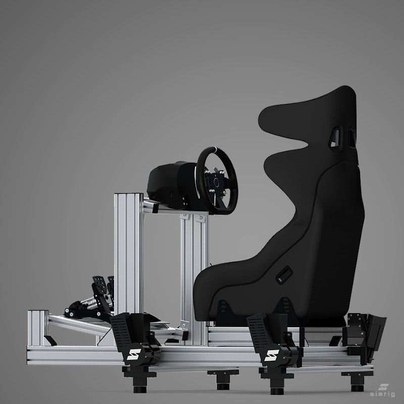 Simrig SR1 with Black 20x20 profiles for 40x80 (EU cable)