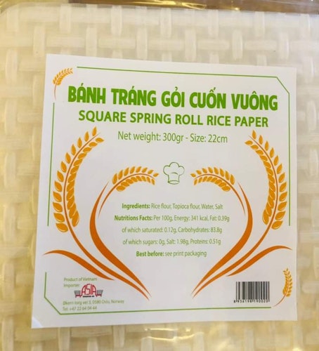 Square Spring Roll rice paper 300gr