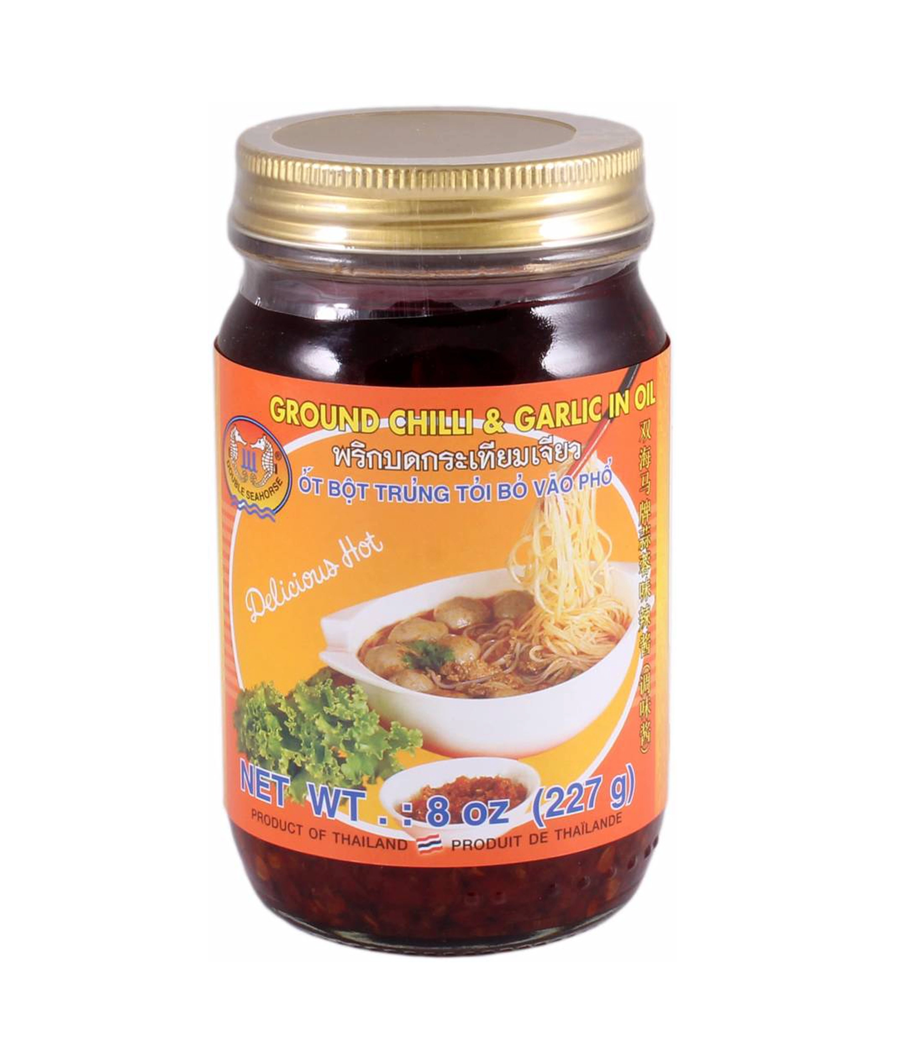 Ground Chili and garlic in oil 227g