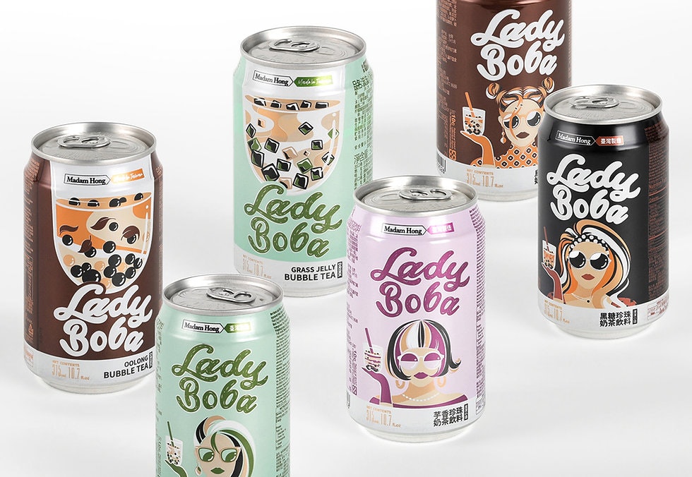 Lady Boba Grass Jelly Bubble tea (315ml)
