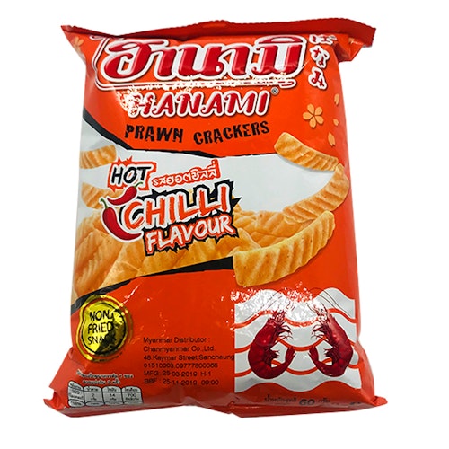 Hanami Prawn crackers Hot chili flavor (60g)