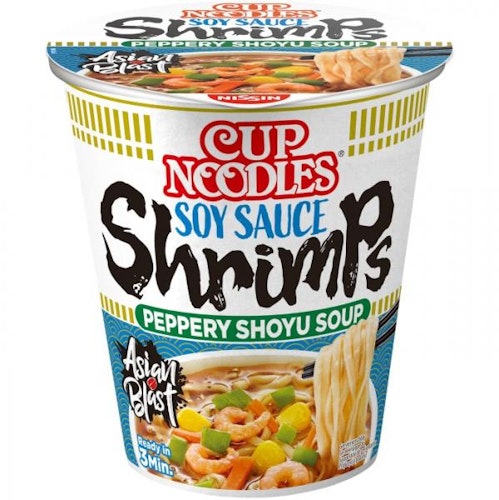 NISSIN CUP NOODLES SOY SAUCE SHRIMP 63G