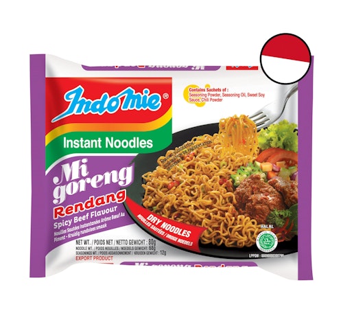INDOMIE Mi Goreng instant noodles beef & spicy flavored
