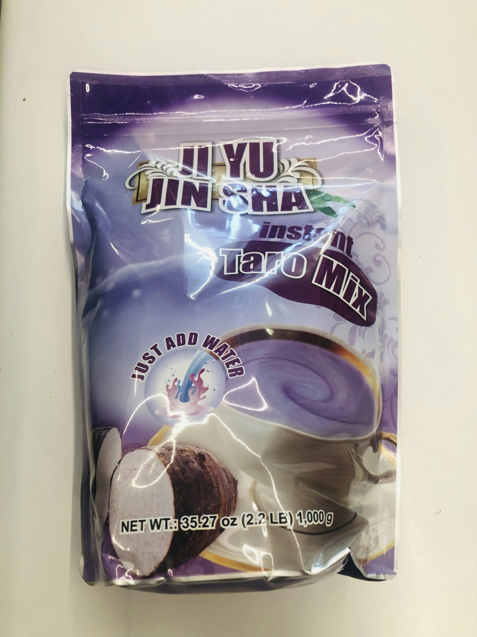 (TILBUD) INSTANT TARO POWDER FOR BUBBLE TEA 1kg  (JI YU JIN SHA )