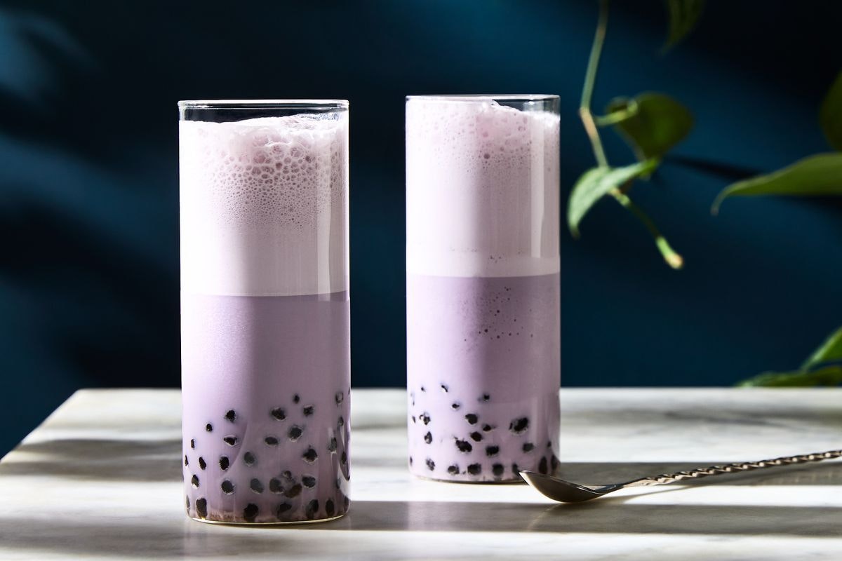 (TILBUD) INSTANT TARO POWDER FOR BUBBLE TEA 1kg  (JI YU JIN SHA )