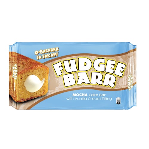 Fudgee barr Mocha cake bar with vanilla cream filling  395g 10 stk ( Super tilbud  )
