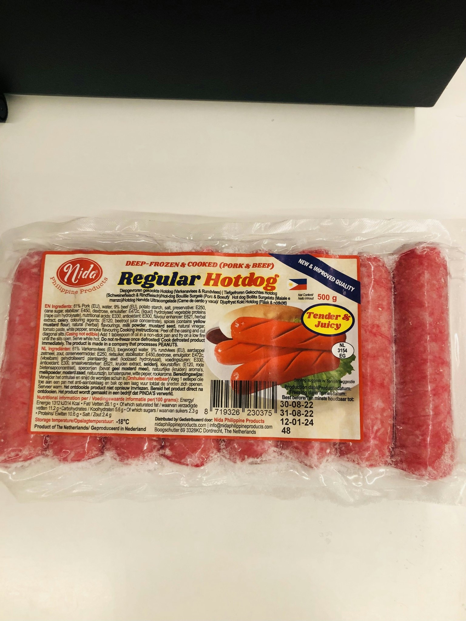Regular hotdog  Tender & juicy 500g