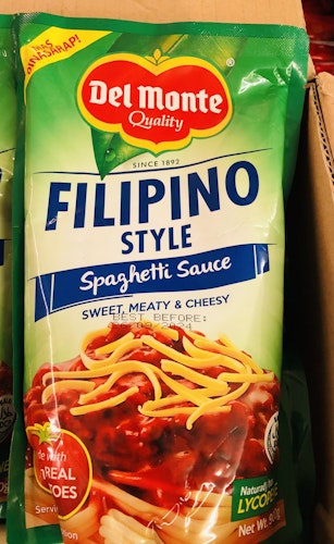 Del monte Filipino style spaghetti sauce sweet, meaty & cheesy 500g