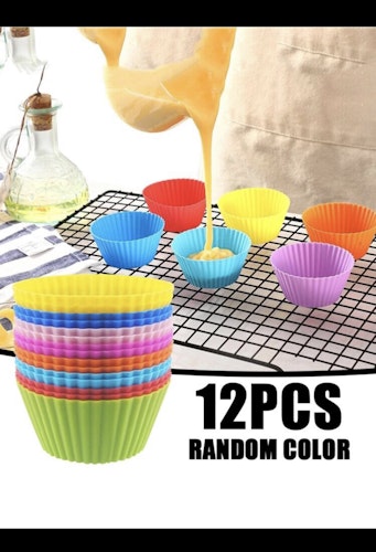 Puto molder / cake molder  silicone  multicolor 1 size 12 stk