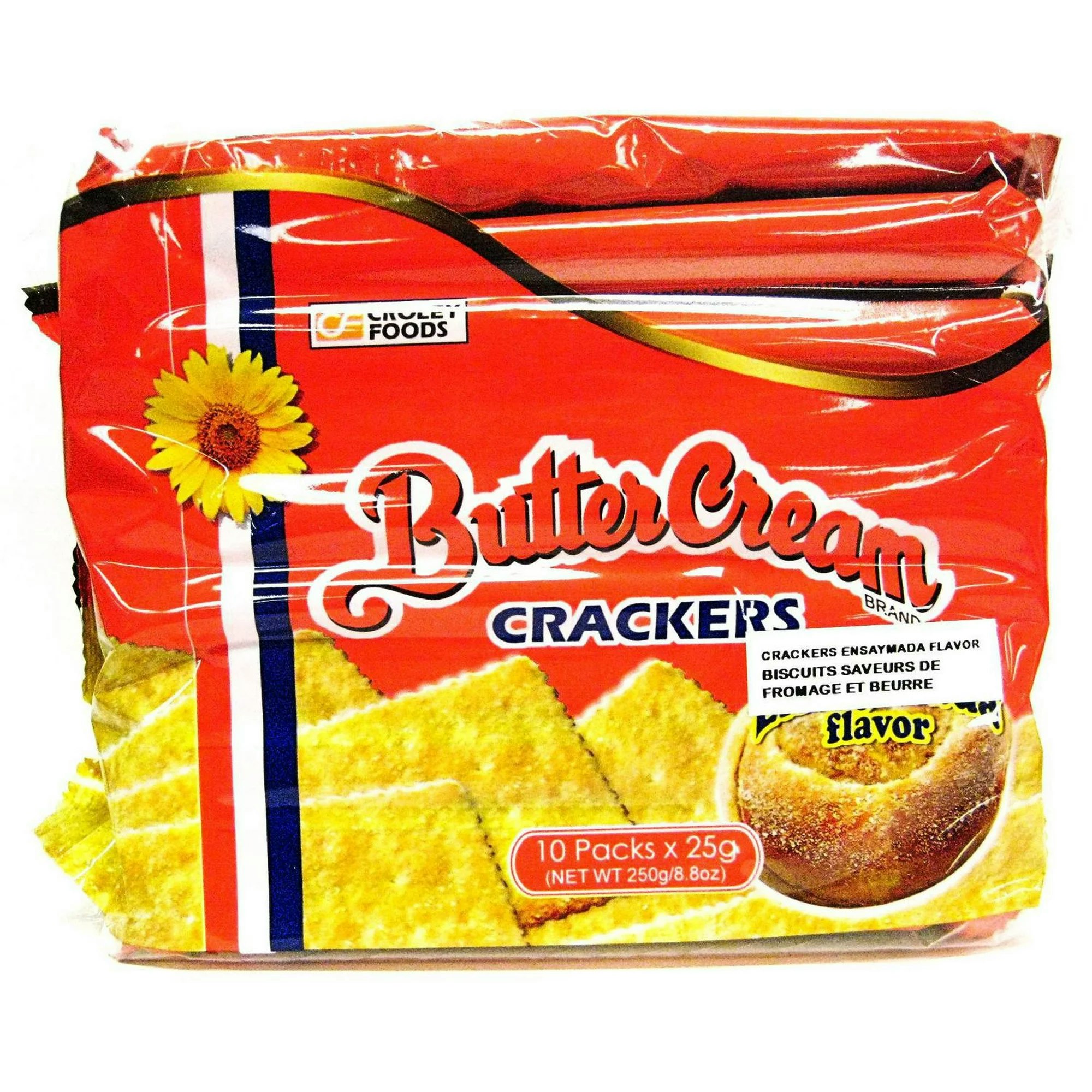 Croley Foods BUTTER CREAM CRACKER ENSAYMADA Filipino Cracker Asian Snack Cookie  (10 stk )