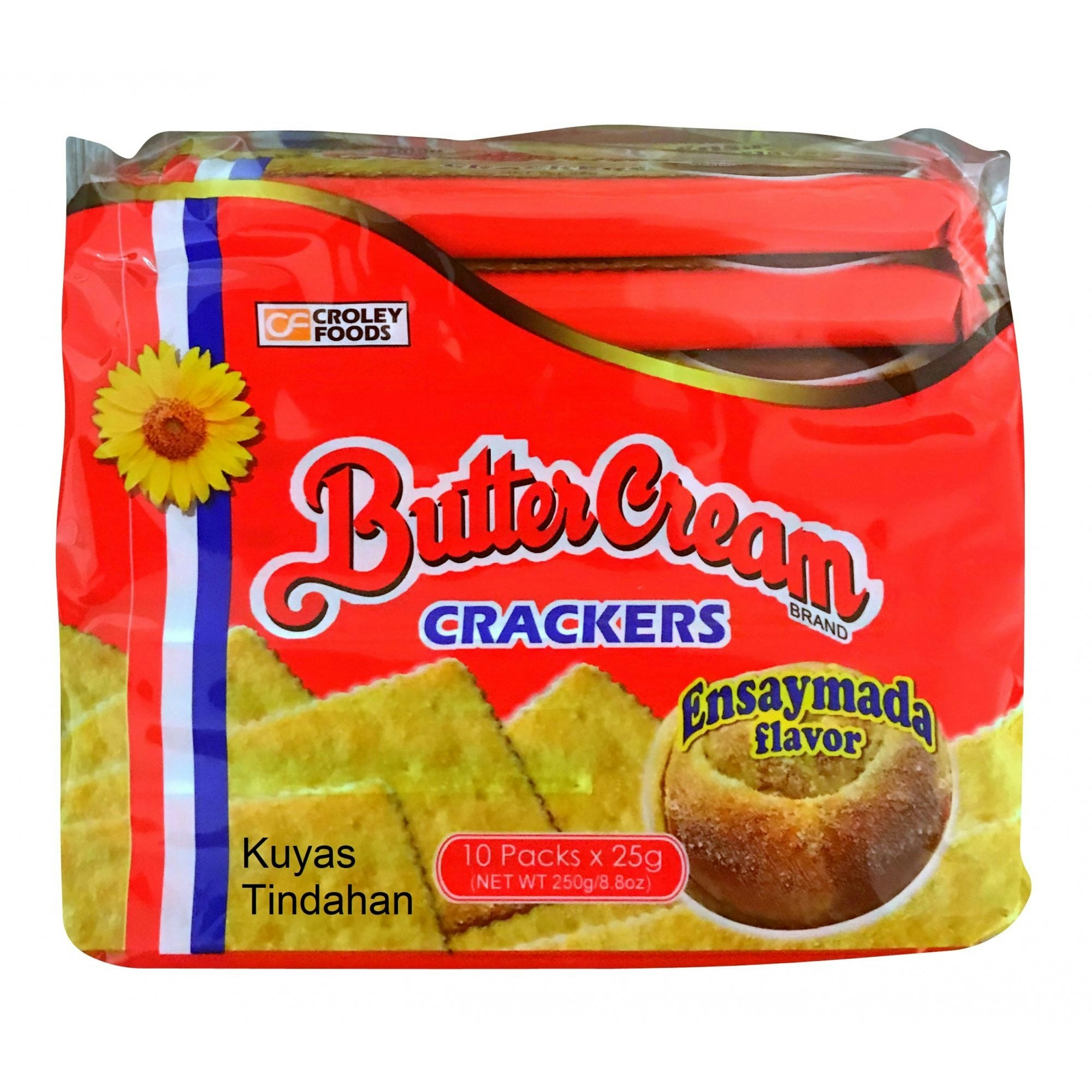 Croley Foods BUTTER CREAM CRACKER ENSAYMADA Filipino Cracker Asian Snack Cookie  (10 stk )