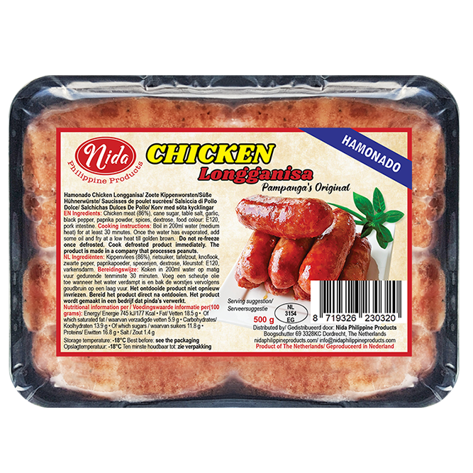 Nidas Chicken longganisa 500g