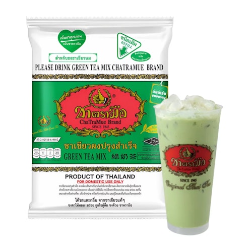 Chatramue Grønn Te Blandingsposer Green Tea, 200g – Frisk grønn teblanding fra Thailand i praktiske poser klare til bruk. Perfekt for sunn og forfriskende te.