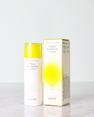 Goodal Green Tangerine Vita C Dark Spot Care Sun Serum 120g (Made in Korea )