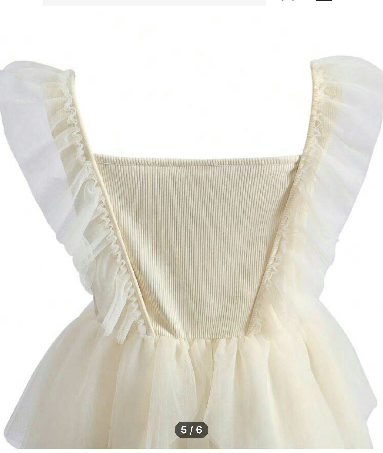 Tween Girls Ruffle Trim Mesh Overlay Gown Dress 9Y