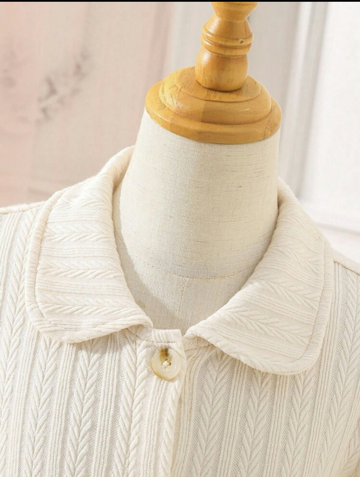 Tween Girl 1pc Bow Front Flare Sleeve Shirt Dress 9Y 128-134
