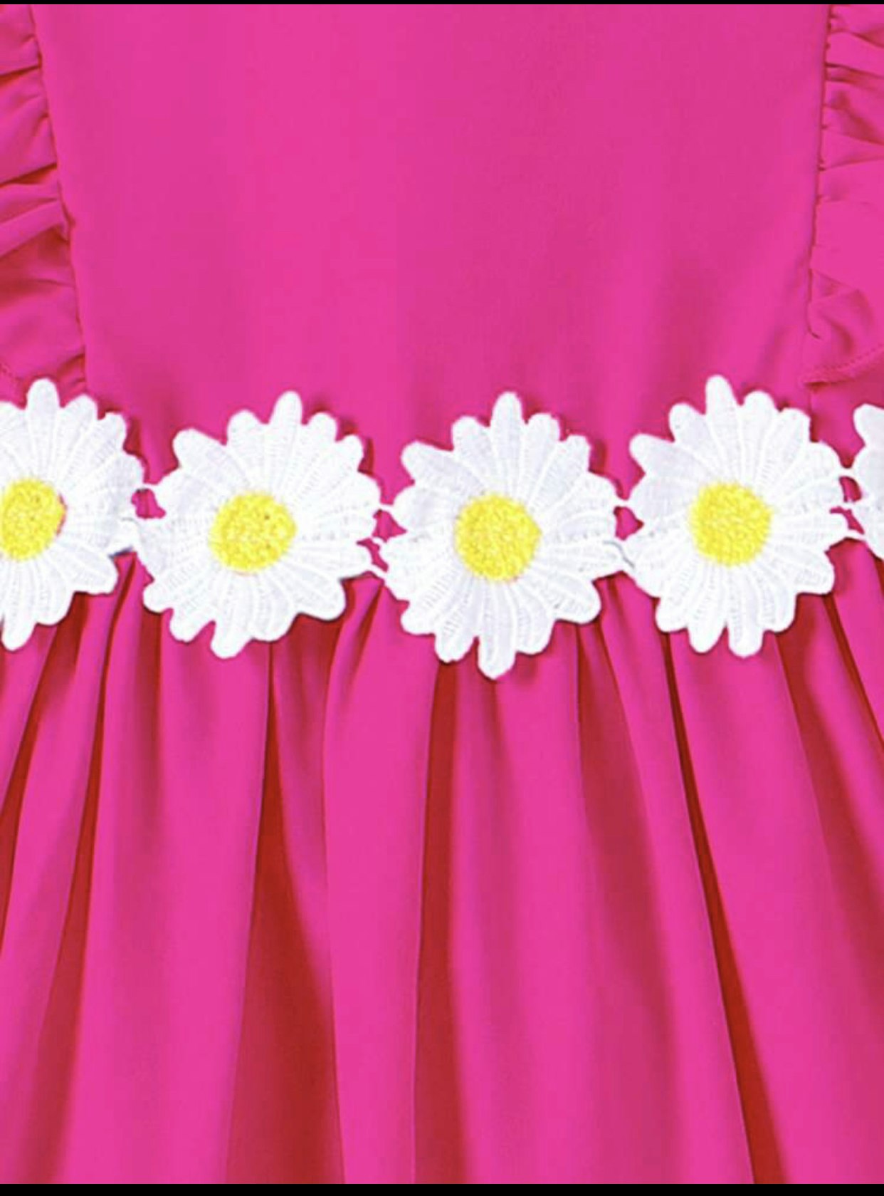 Kids CHARMNG Tween Girl Floral Appliques Ruffle Trim A-Line Dress 10Y 134-140