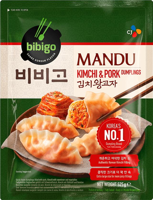 BIBIGO Original dumpling Kimchi & Pork 525g