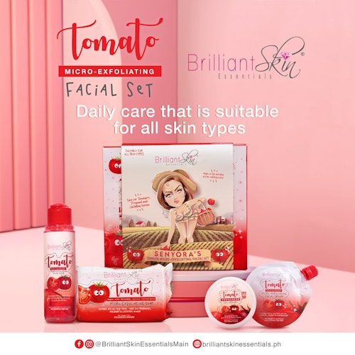 Tomato Micro-Exfoliating Set Brilliant Skin/ exp 08.26.2026 ( ikke på lager  )