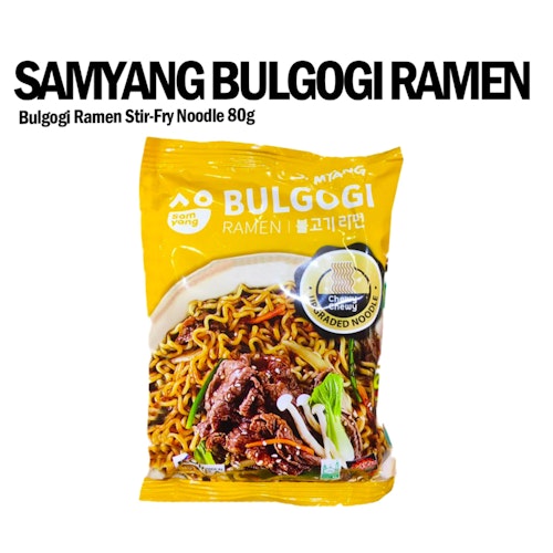 Samyang Bulgogi wokde Ramen koreanske instant nudler 80g