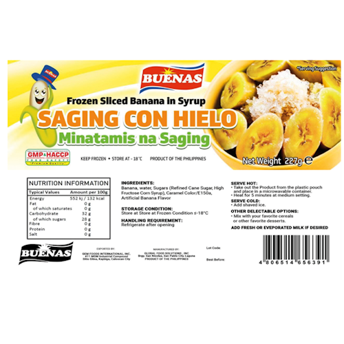 Buenas saging con Hienlo 100g