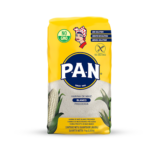 HARINA PRECOCIDA DE MAÍZ BLANCO P.A.N. SIN GLUTEN 1kg / Gluten-free