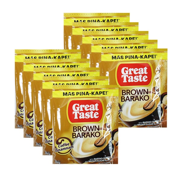 Great taste brown barako /God smak Brun Barako kaffeblanding  30g (10 stk )