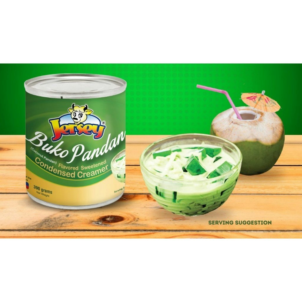 Jersey condense creamer  coconut pandan / buko pandan 390g