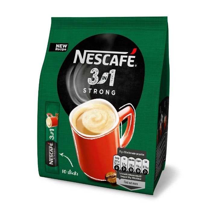 NESCAFE Strong instant coffee 3in1 Green 10 stk