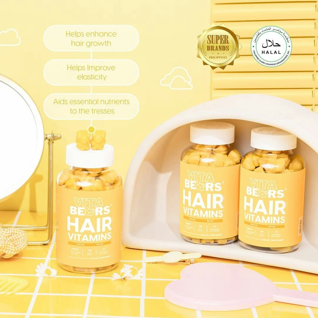Vita Bears HAIR Vitamins Biotin & Keratin - 60 Gummies