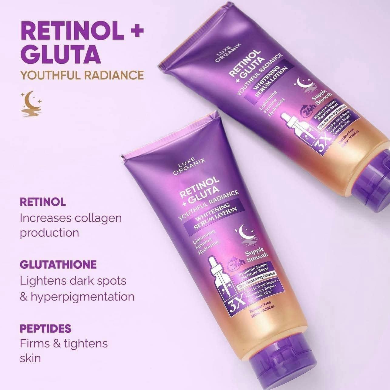 Luxe Organix Retinol + Gluta Serum Lotion 350ml