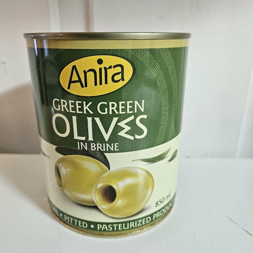 Anira greek green  olive's in brine / Oliven  crunchy and tasty  850ml