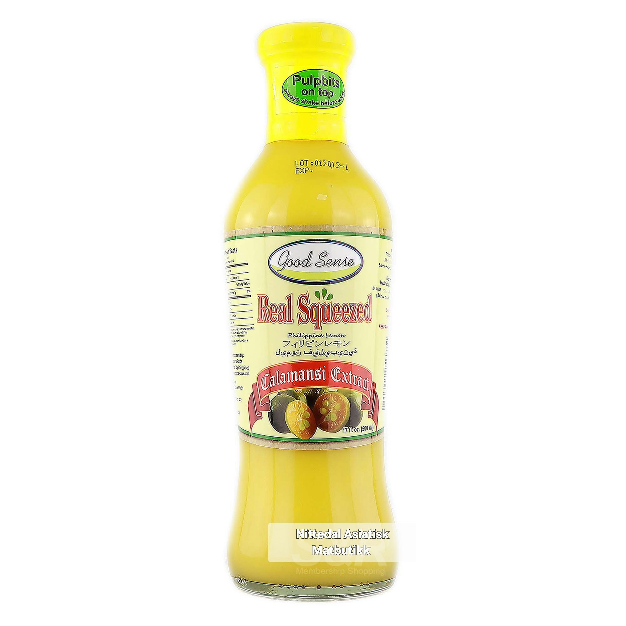 Real Squeezed Calamansi Extract,Good Sense Ekte presset filippinsk sitron Calamansi-ekstrakt 500 ml
