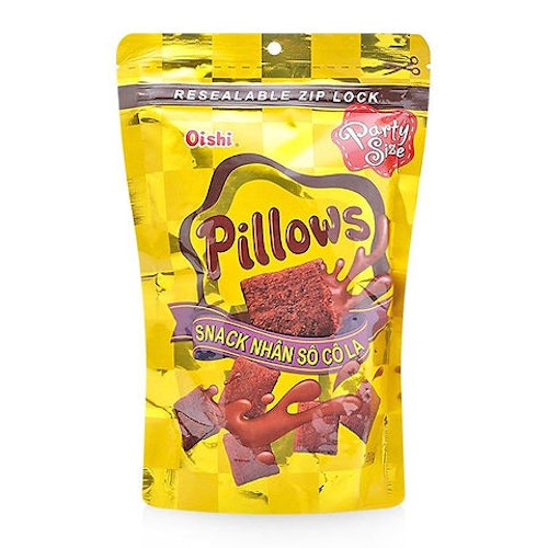 Oishi kjeks fylt med sjokoladeputer 150g ( ikke på lager )