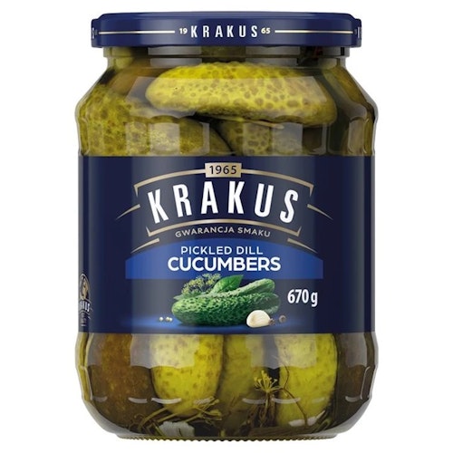 KRAKUS Pickled dill cucumbers 670g