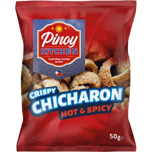 Pinoy kitchen crispy Chicharon hot & spicy  50g