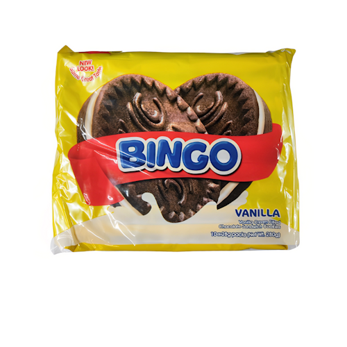 Bingo  vanilla chocolate sandwich  Cookies  280g 10 stk