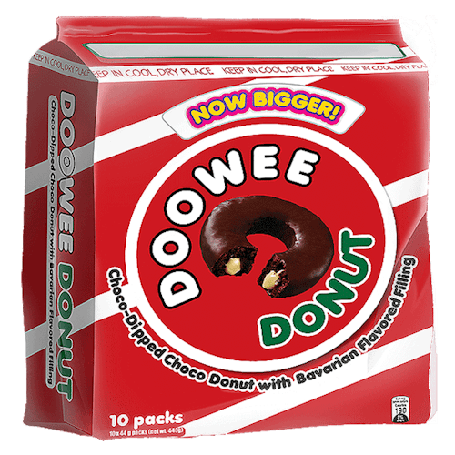 Doowee Donut  Choco dripped  Choco Donut Bavarian flavored filling  10 stk 420g