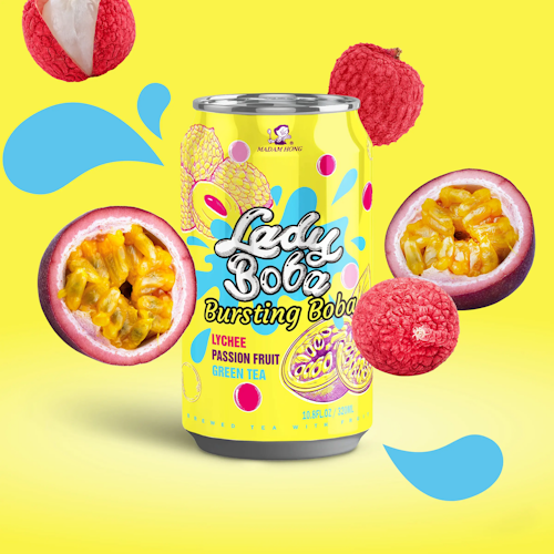 Lady Boba  Bubble Tea  lychee  passion fruits  ice tea