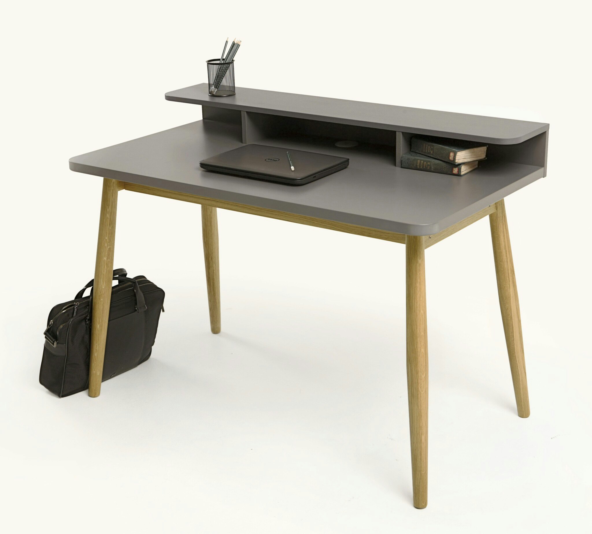 FARSTA GREY/ OAK Skrivbord