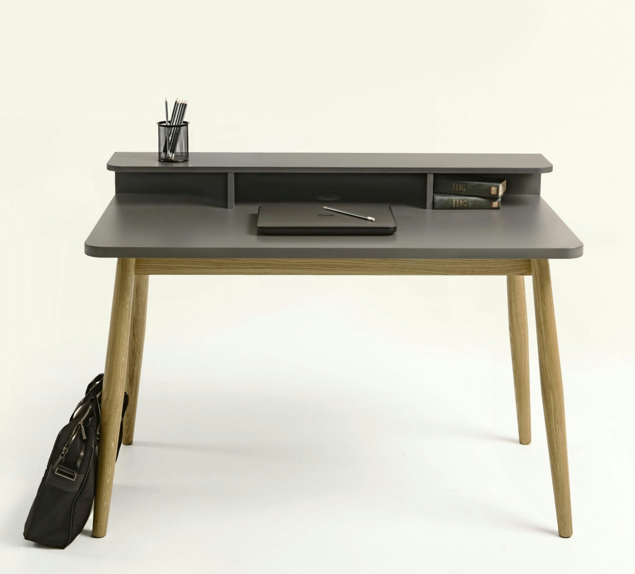 FARSTA GREY/ OAK Skrivbord