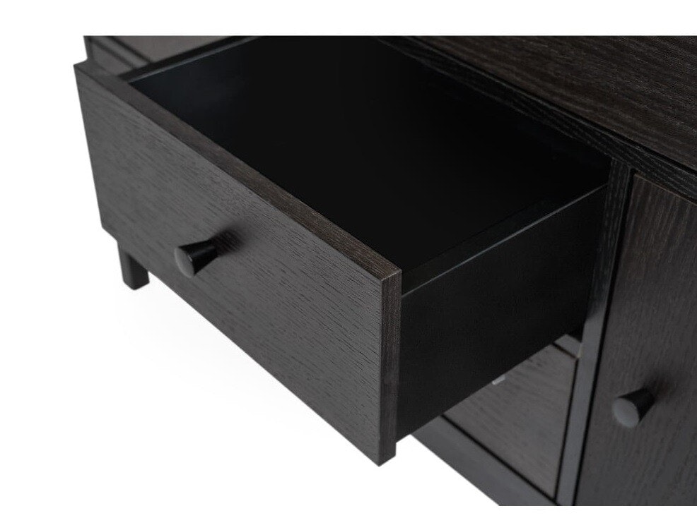 ABBEY BLACK OAK CHARCOAL Sideboard med 2 dörrar och 3 lådor