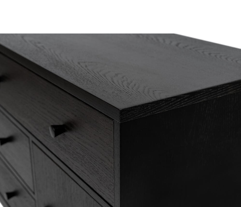 ABBEY BLACK OAK CHARCOAL Sideboard med 2 dörrar och 3 lådor