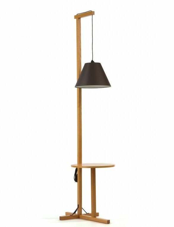 DARK SHADE Golvlampa med sidobord