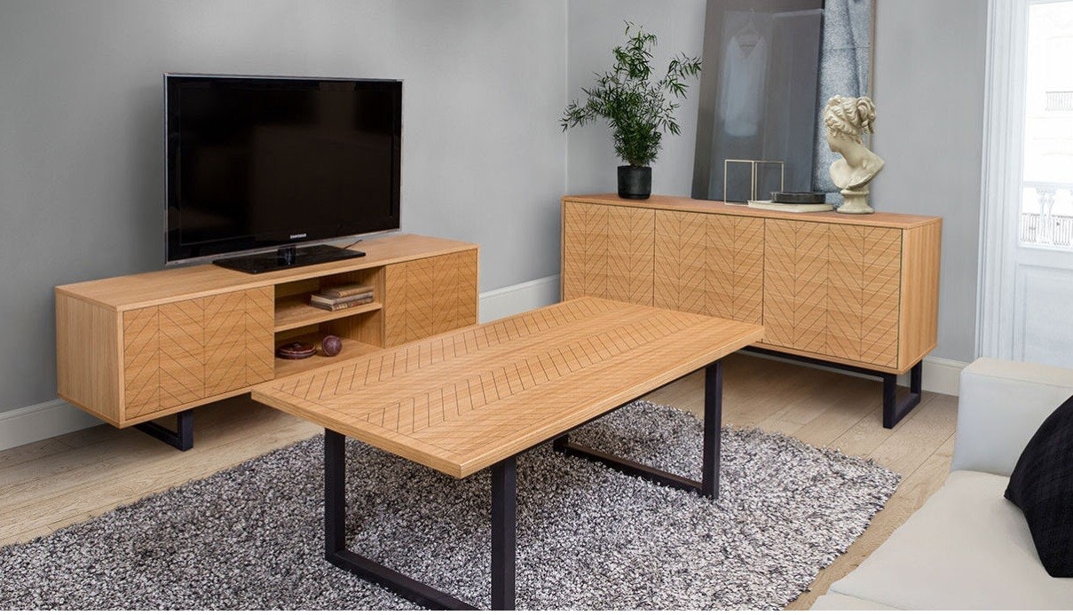 CAMDEN HERRINGBONE PRINT Sideboard