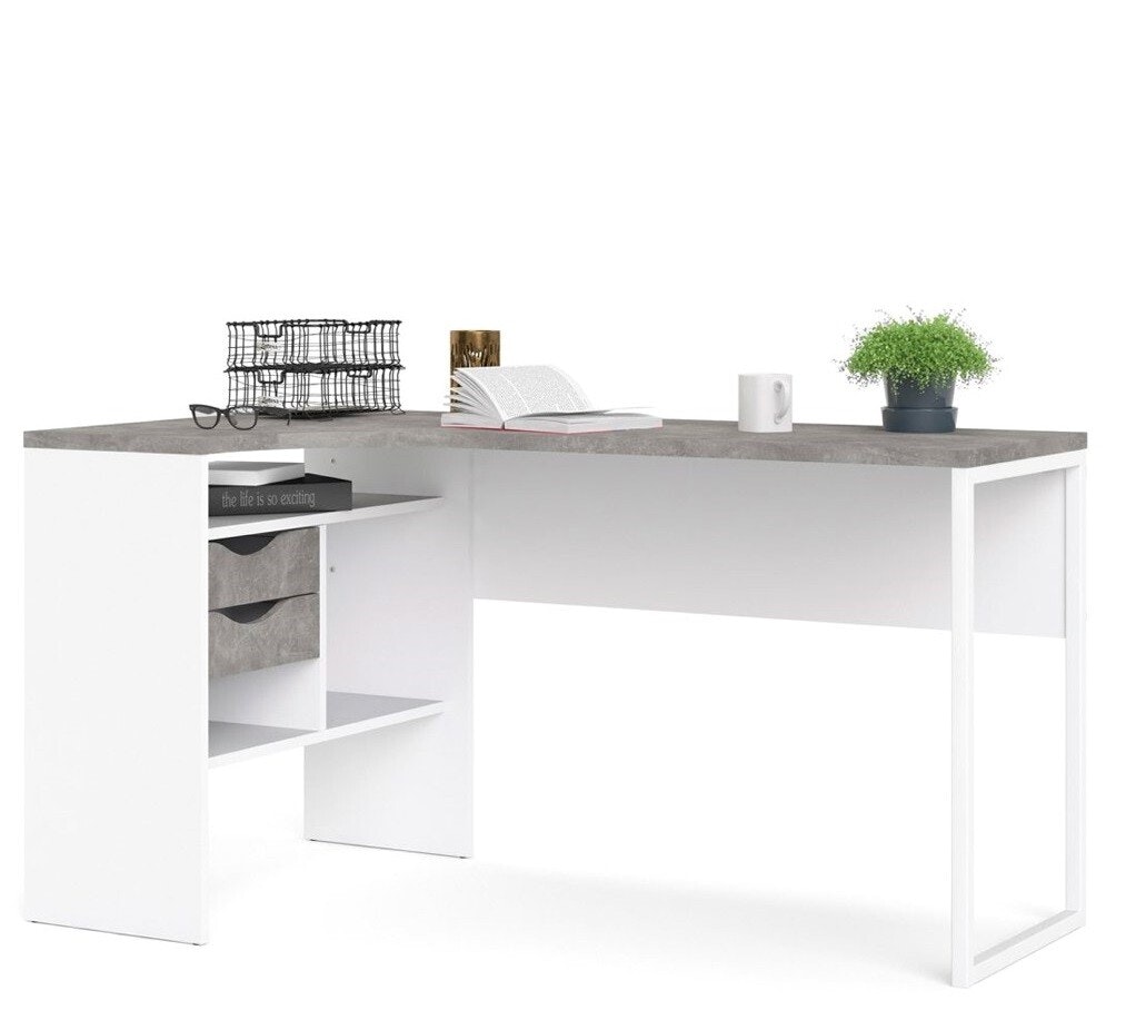 FUNCTION PLUS 80118 VIT/BETONG Skrivbord