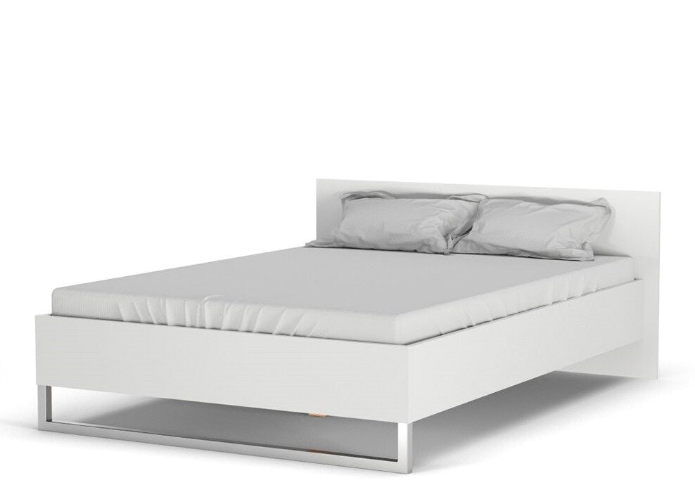 STYLE VIT 160 cm Dubbelsäng med sängbotten