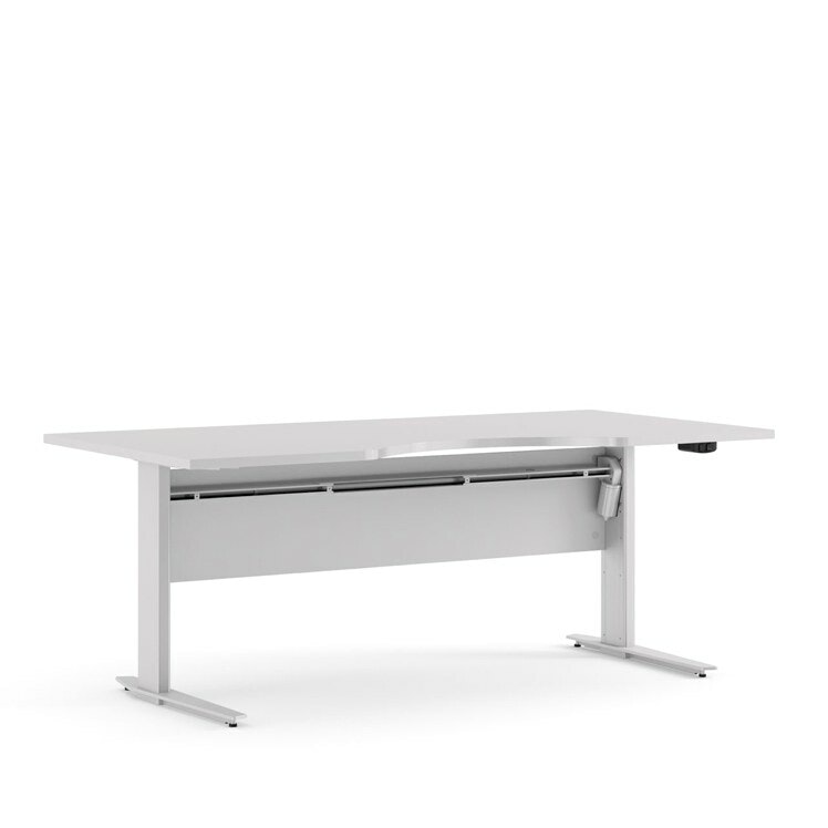 PRIMA VIT / SILVER GRÅ 80400/318 Höj & sänkbart skrivbord