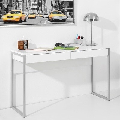 FUNCTION 80122 VIT Skrivbord med 2 lådor